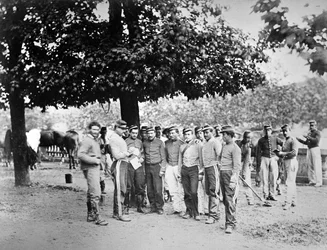 Franse Soldaten tijdens het Beleg van Parijs, ca. 1870